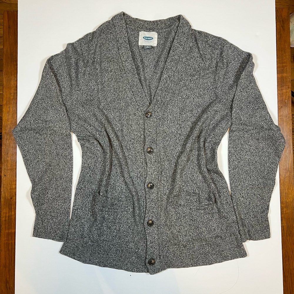 Gray Button-Up Cardigan